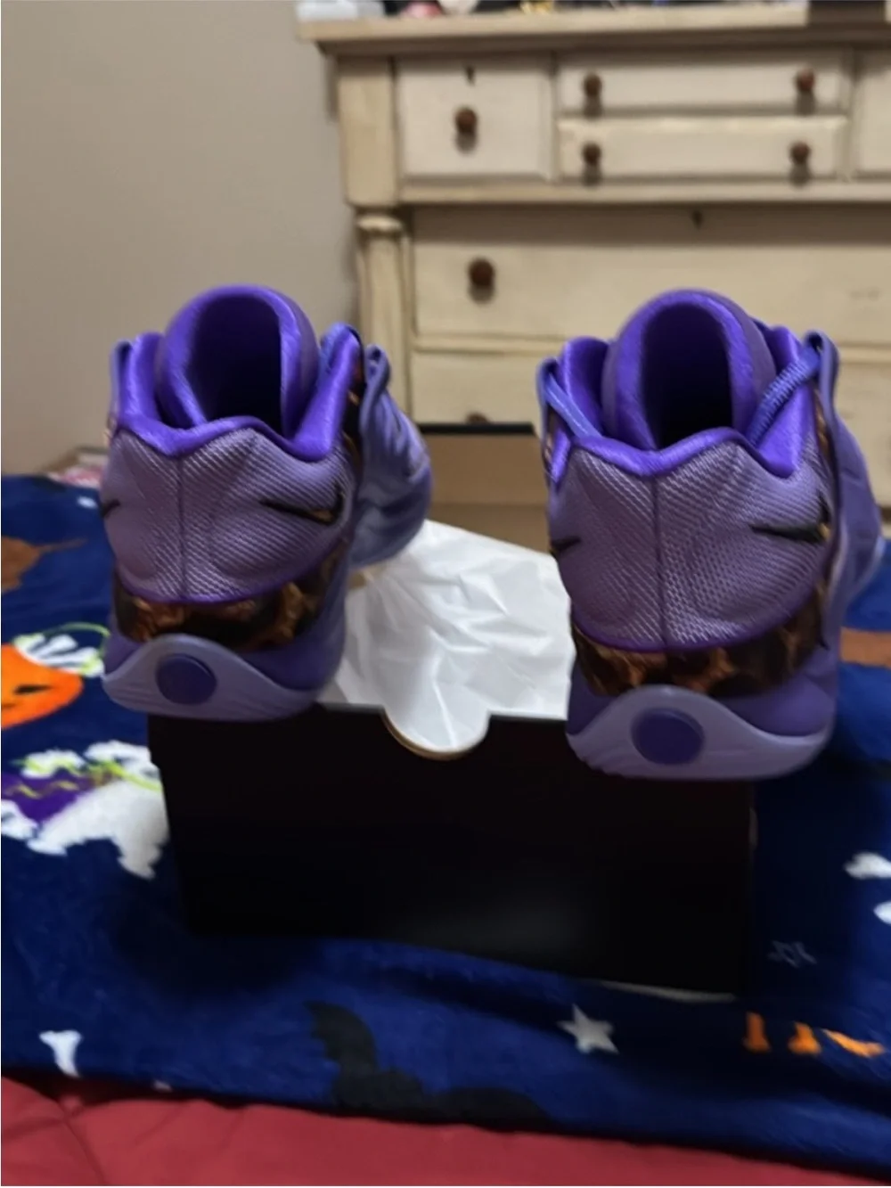 Men’s Chet KD - 18 Basketball Shoes in Purple with Animal Print Accent